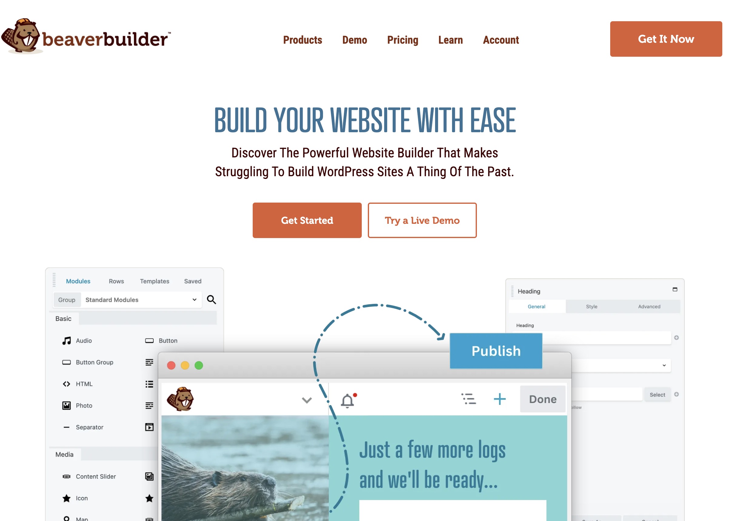 BeaverBuilder webpage