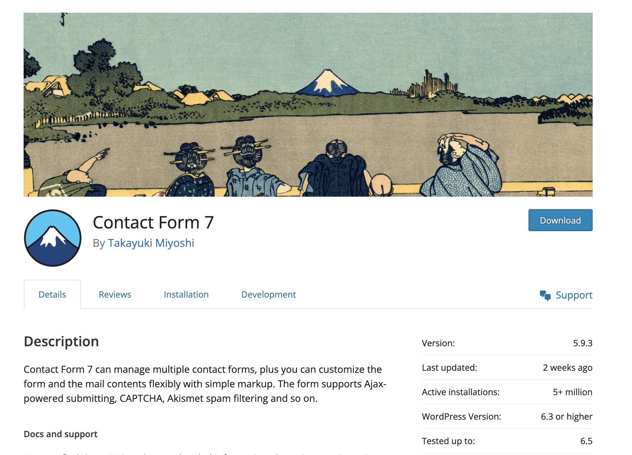 Contact Form 7 webpage