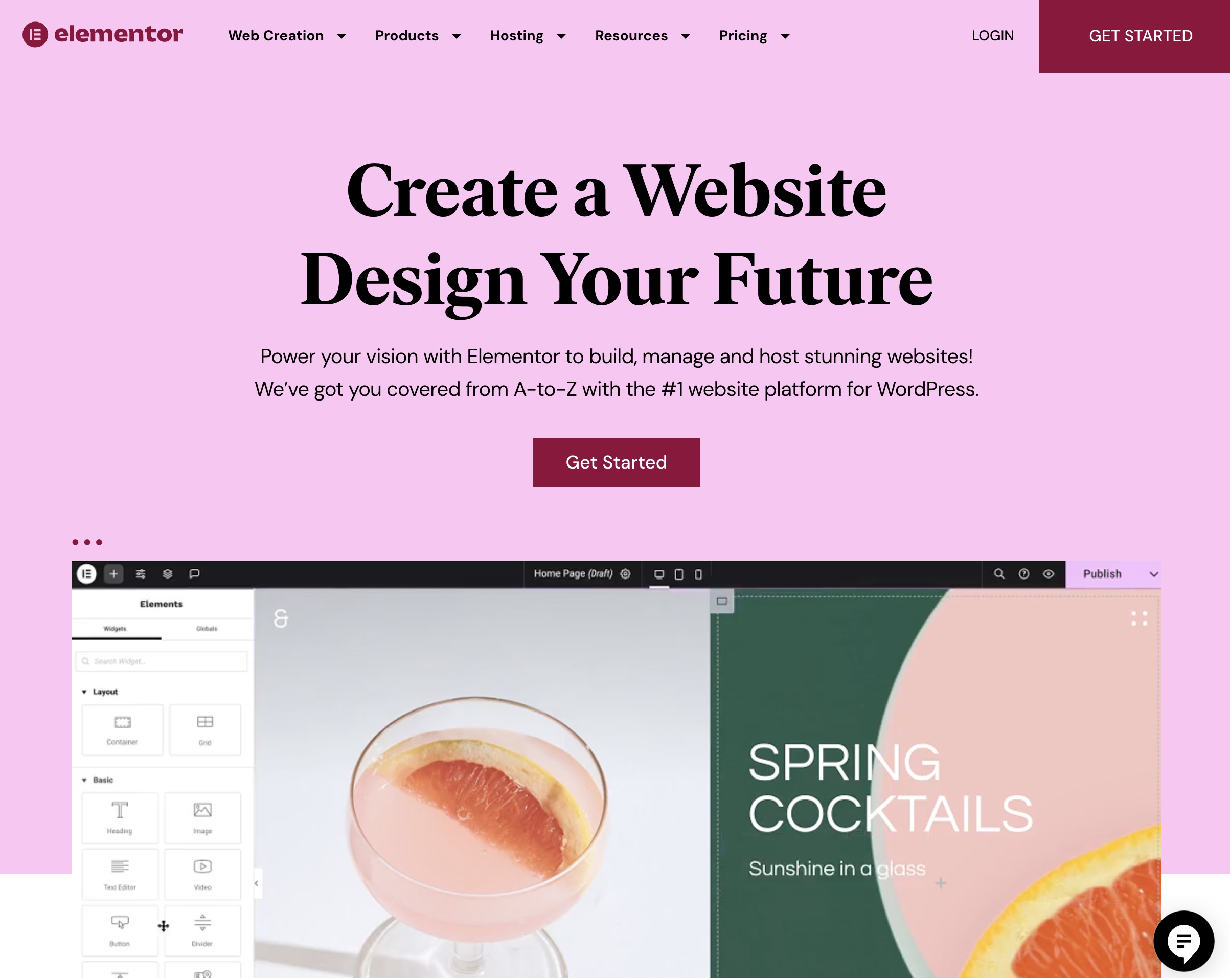 Elementor webpage