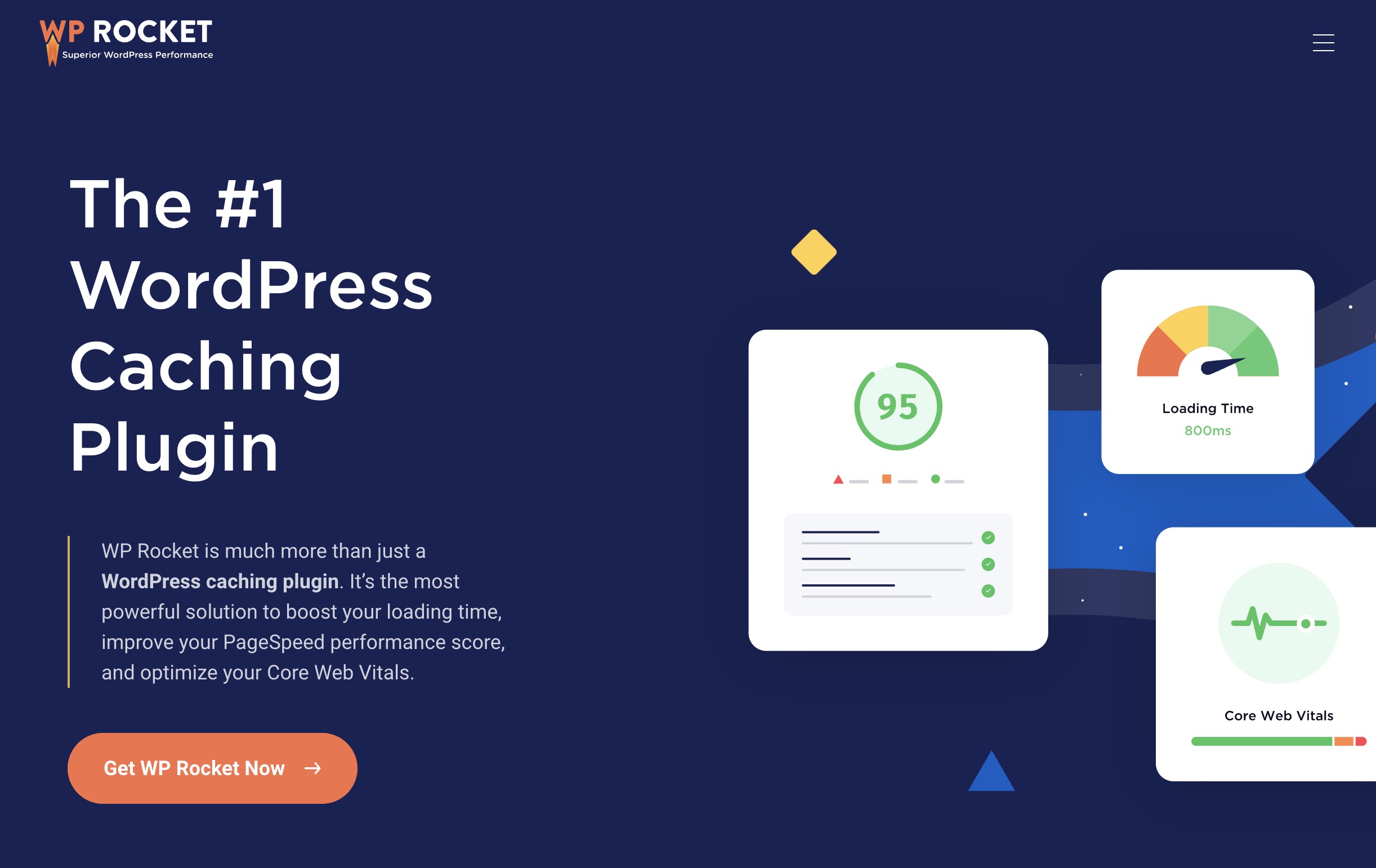 WP Rocket webpage
